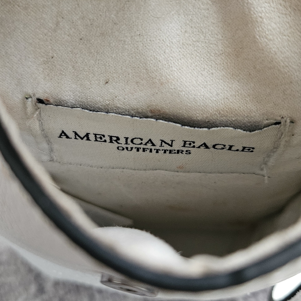American Eagle White Crossbody Bag with Silver Buckle - Picture 3 of 4
